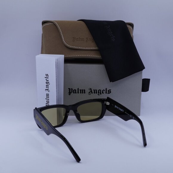 Palm Angels PERI002 PALM 1018 Rectangle Sunglasses - Black/Yellow - Picture 7 of 10